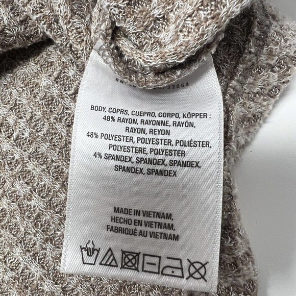 Anthropologie Akemi + Kin Woodruff‎ Waffle Knit Wrap Top Size Small Brown - Picture 5 of 6